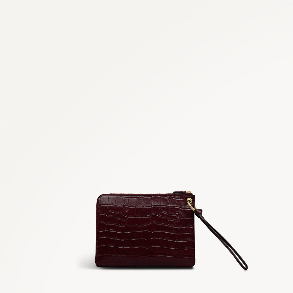 Elms Crescent Medium Multi-Compartment Pouch Dark Cherry - 113164