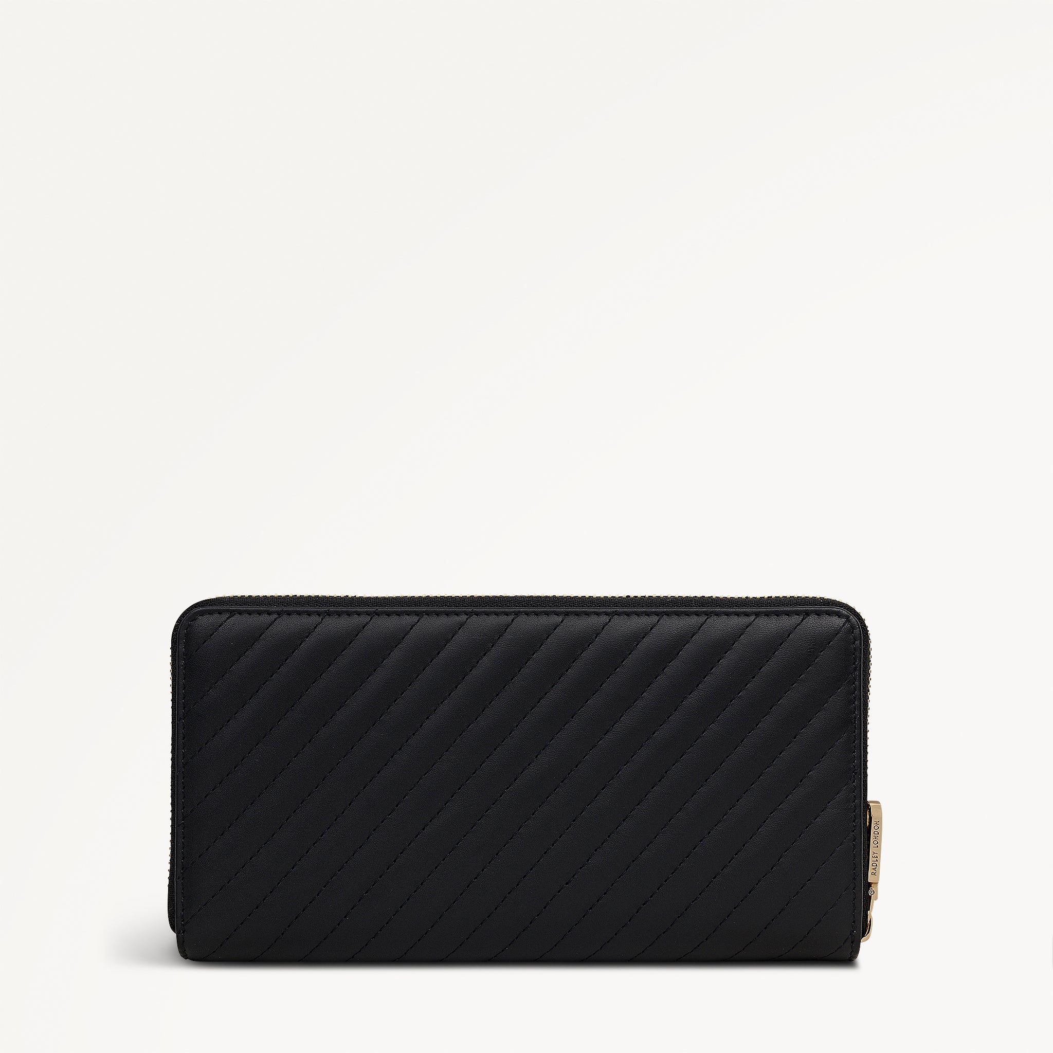 Dukes Place - Quilt Large Zip Around Purse Black - 113165