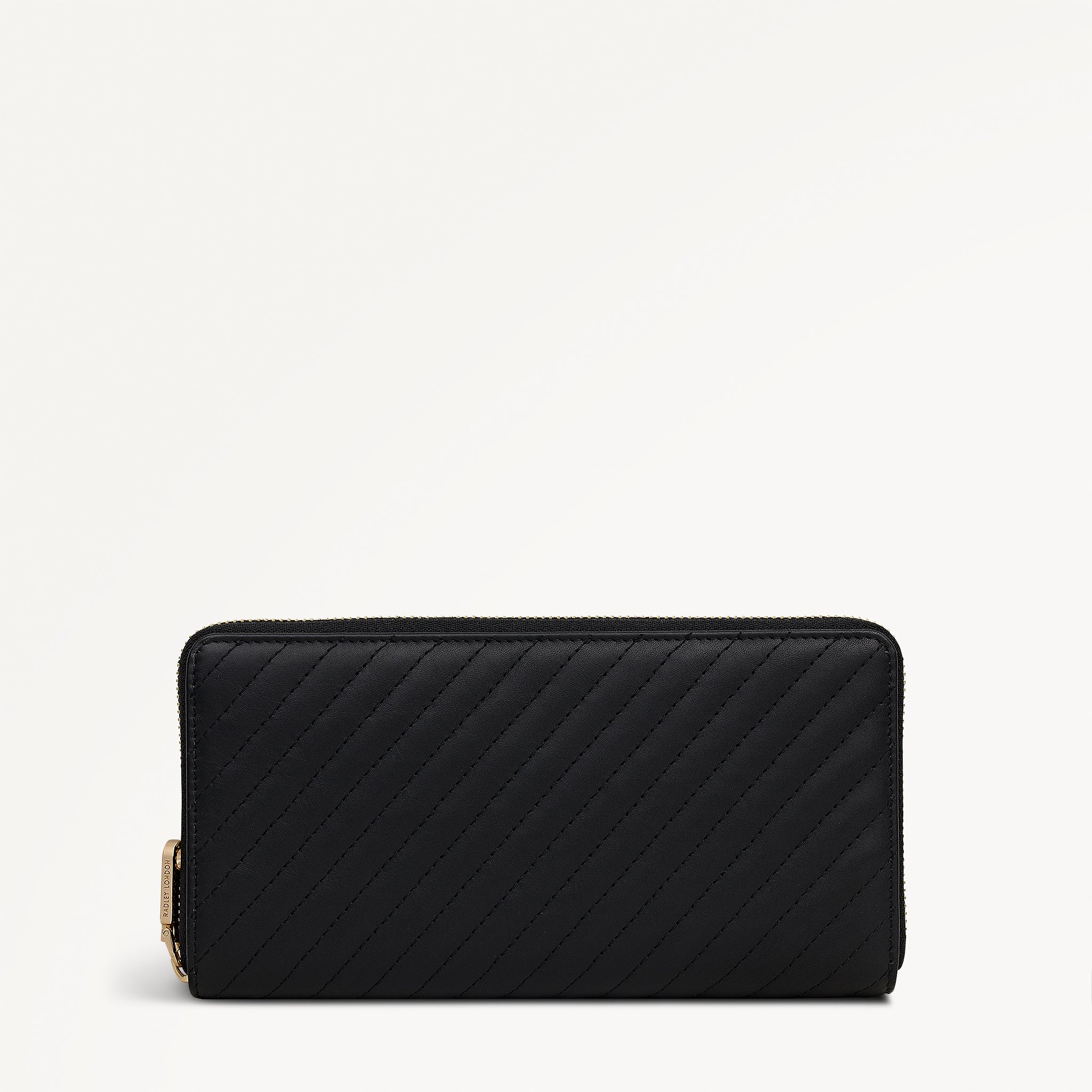 Dukes Place - Quilt Large Zip Around Purse Black - 113165