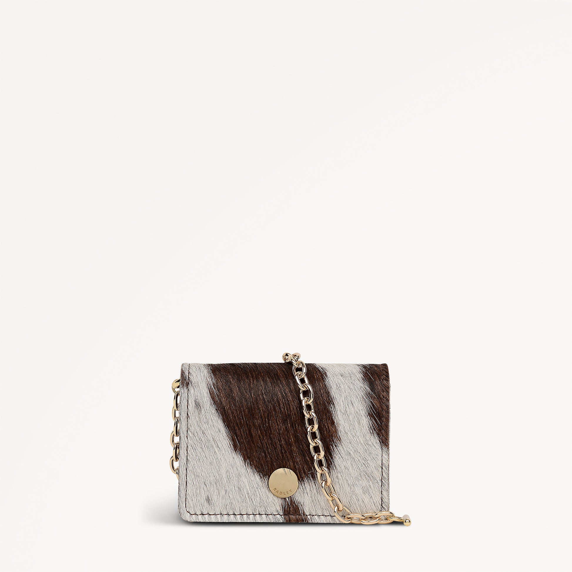 Chester Row - Cow Hide Small Card Holder Dark Oak - 113174