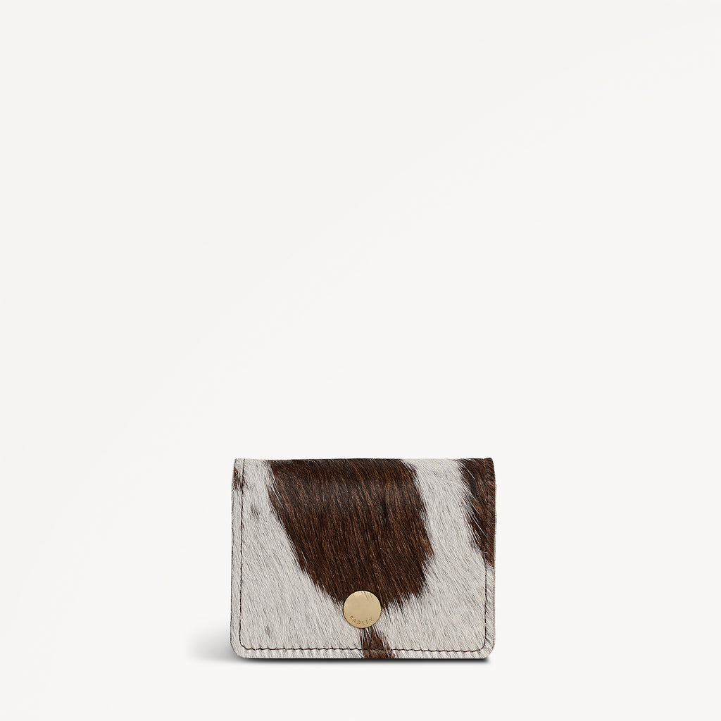 Chester Row - Cow Hide Small Card Holder Dark Oak - 113174