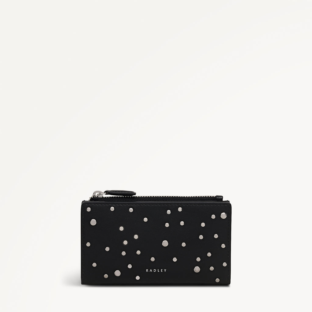 Coin Street - Stud Medium Ziptop Purse Black - 113175