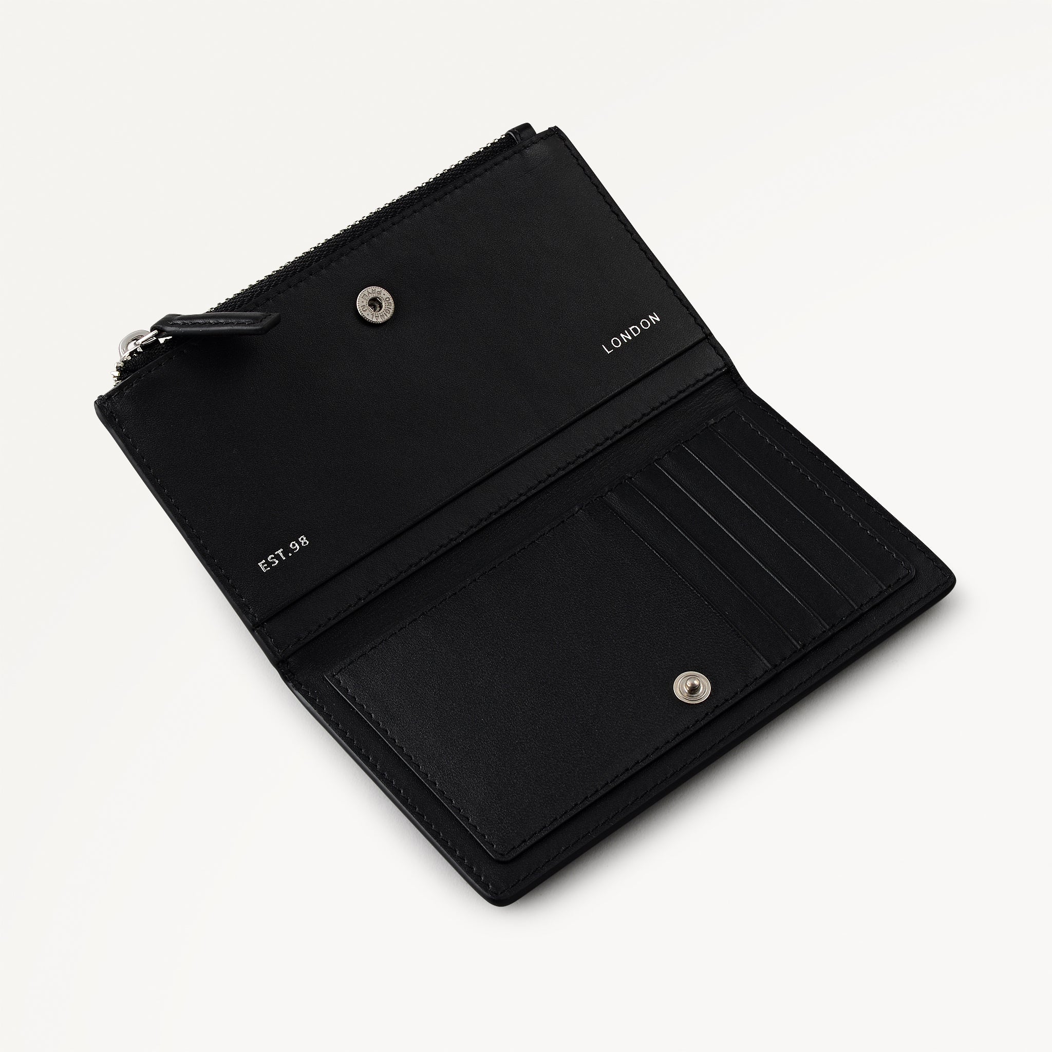 Coin Street - Stud Medium Ziptop Purse Black - 113175