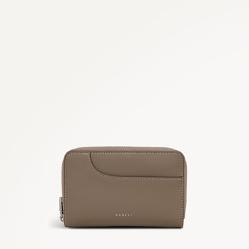 Pockets Medium Zip Around Purse Coffee - 113182