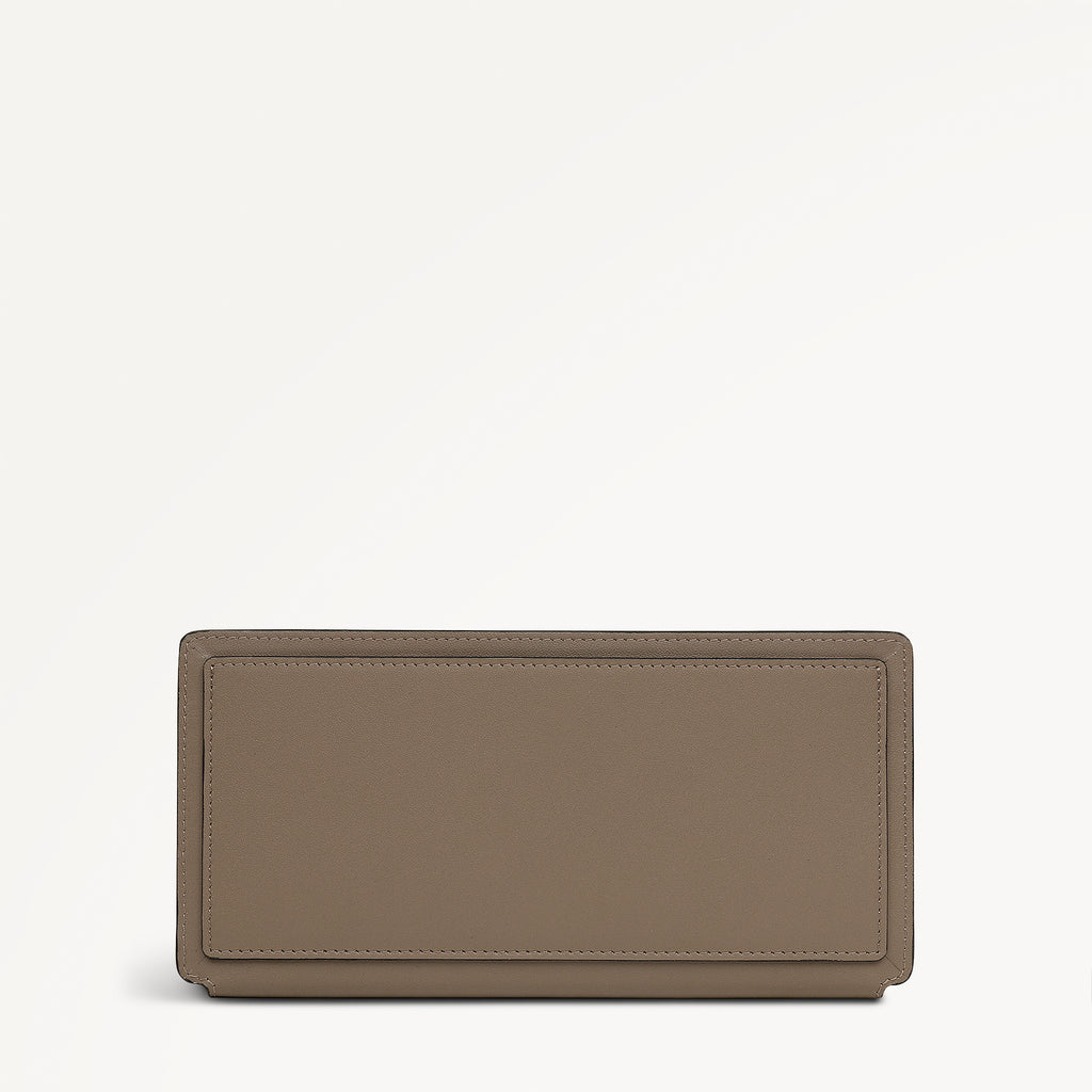 Coin Street - Debossed Large Ziptop Purse Coffee - 113185