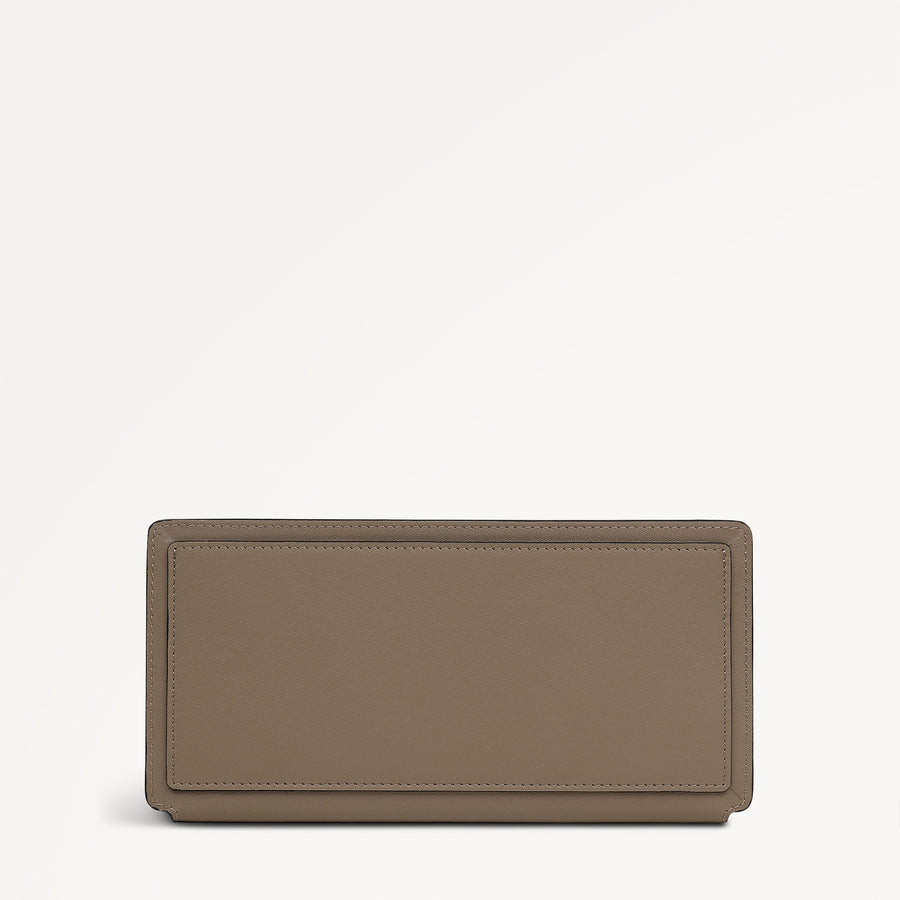 Coin Street - Debossed Large Ziptop Purse Coffee - 113185