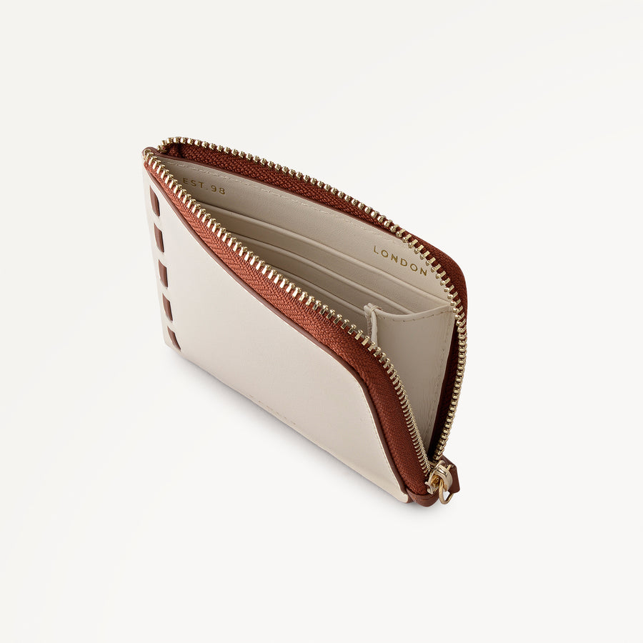 The Abbey - Patchwork Medium Zip Around Purse Salt - 113187