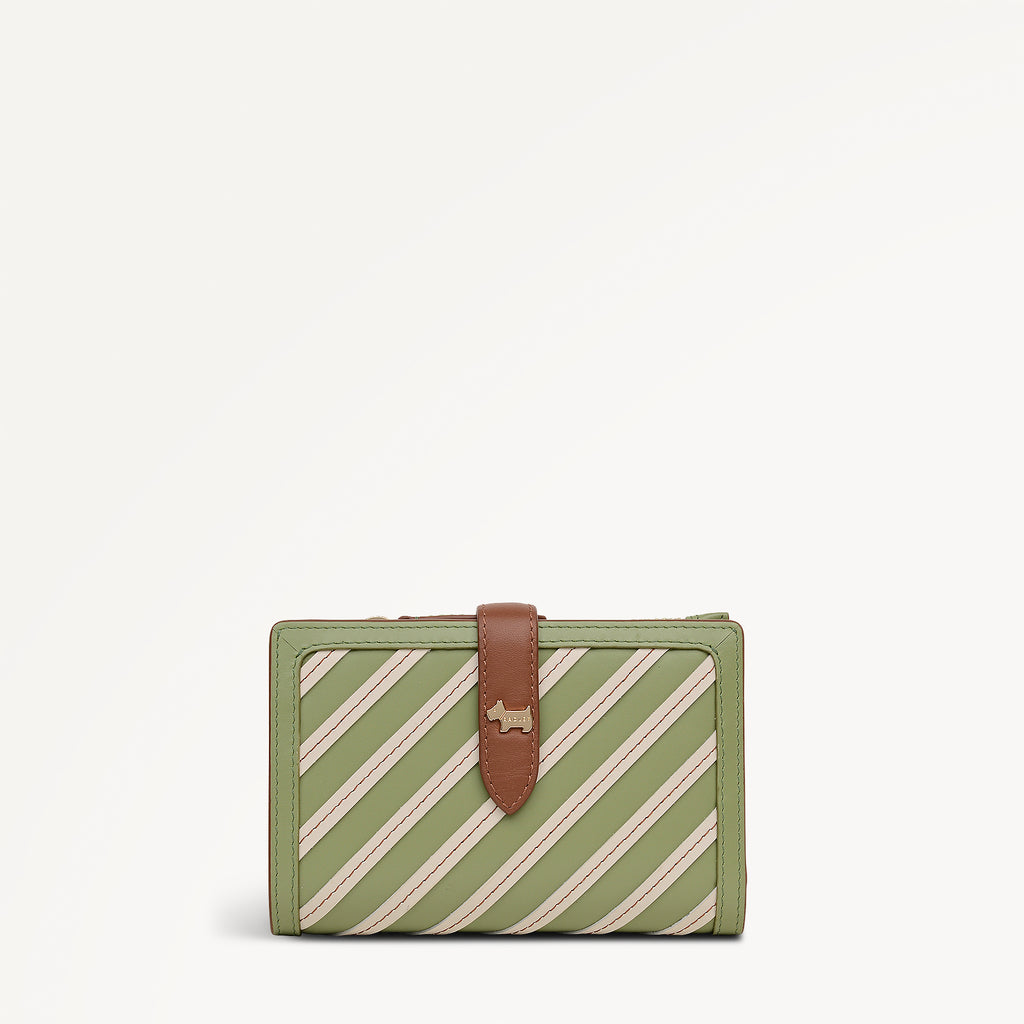 Willis Street - Stripe Medium Bifold Purse Apple - 113198