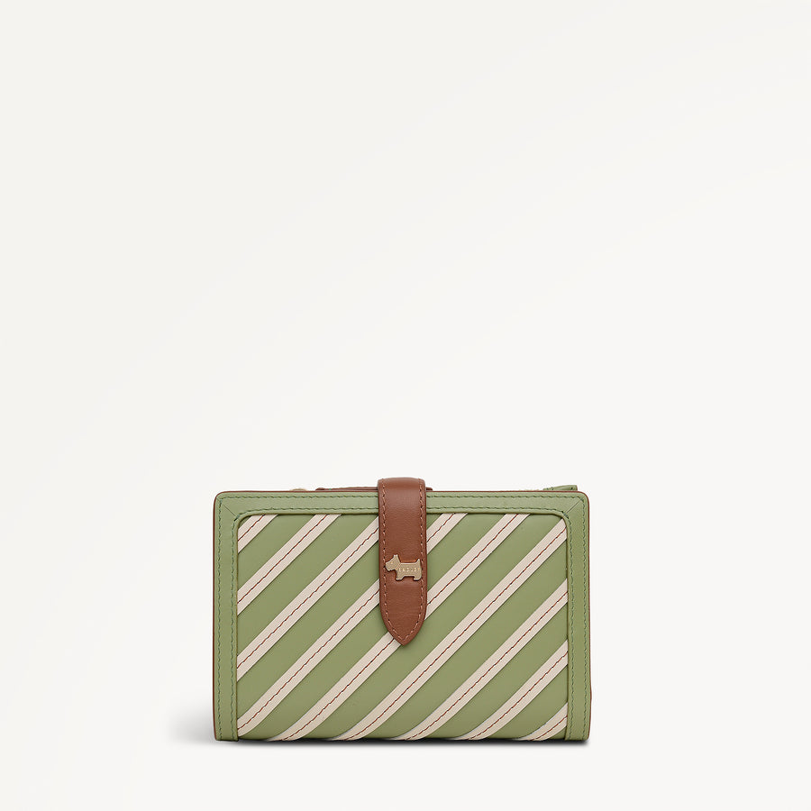 Willis Street - Stripe Medium Bifold Purse Apple - 113198