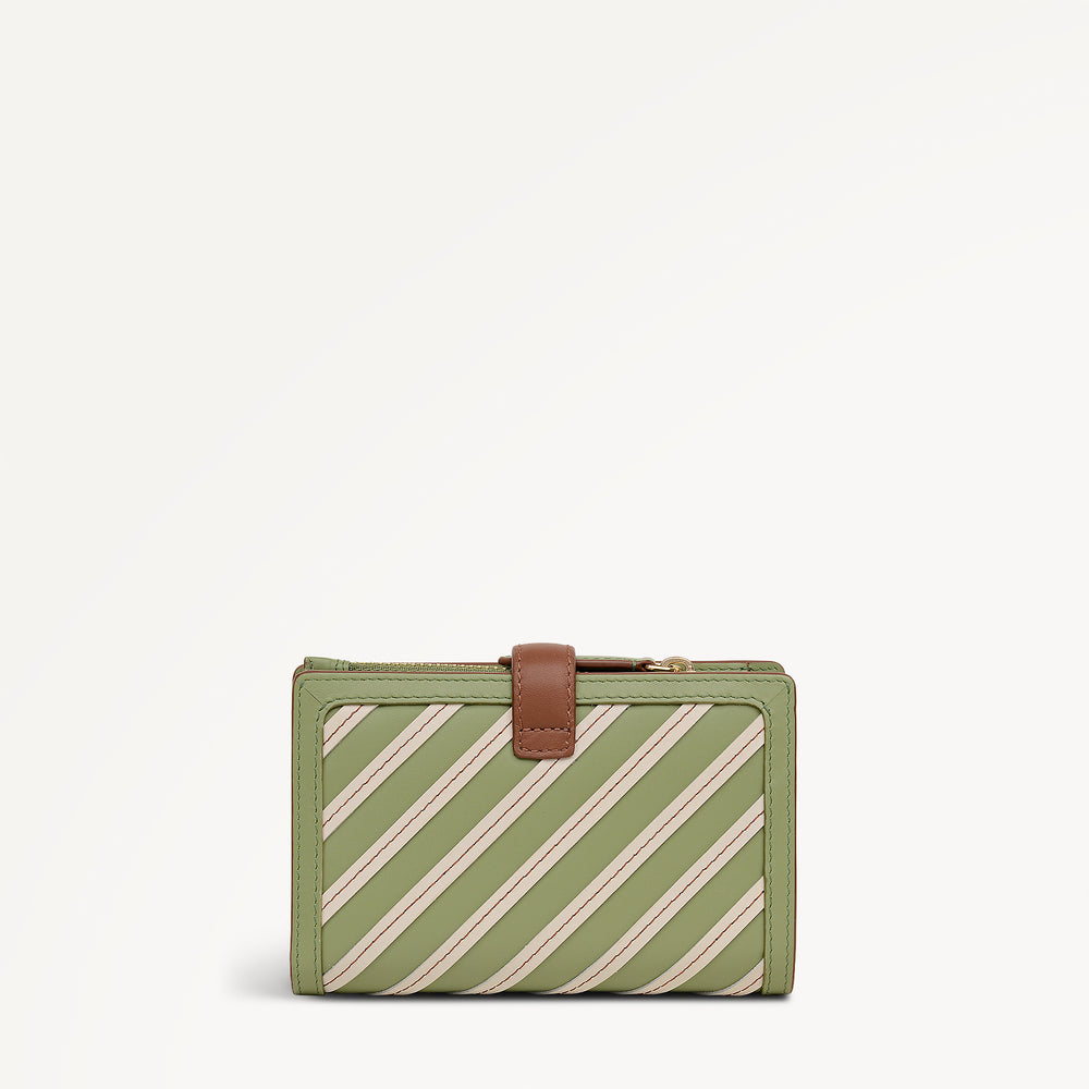 Willis Street - Stripe Medium Bifold Purse Apple - 113198