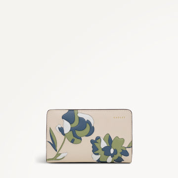 Floral Medium Bifold Purse Salt - 113206