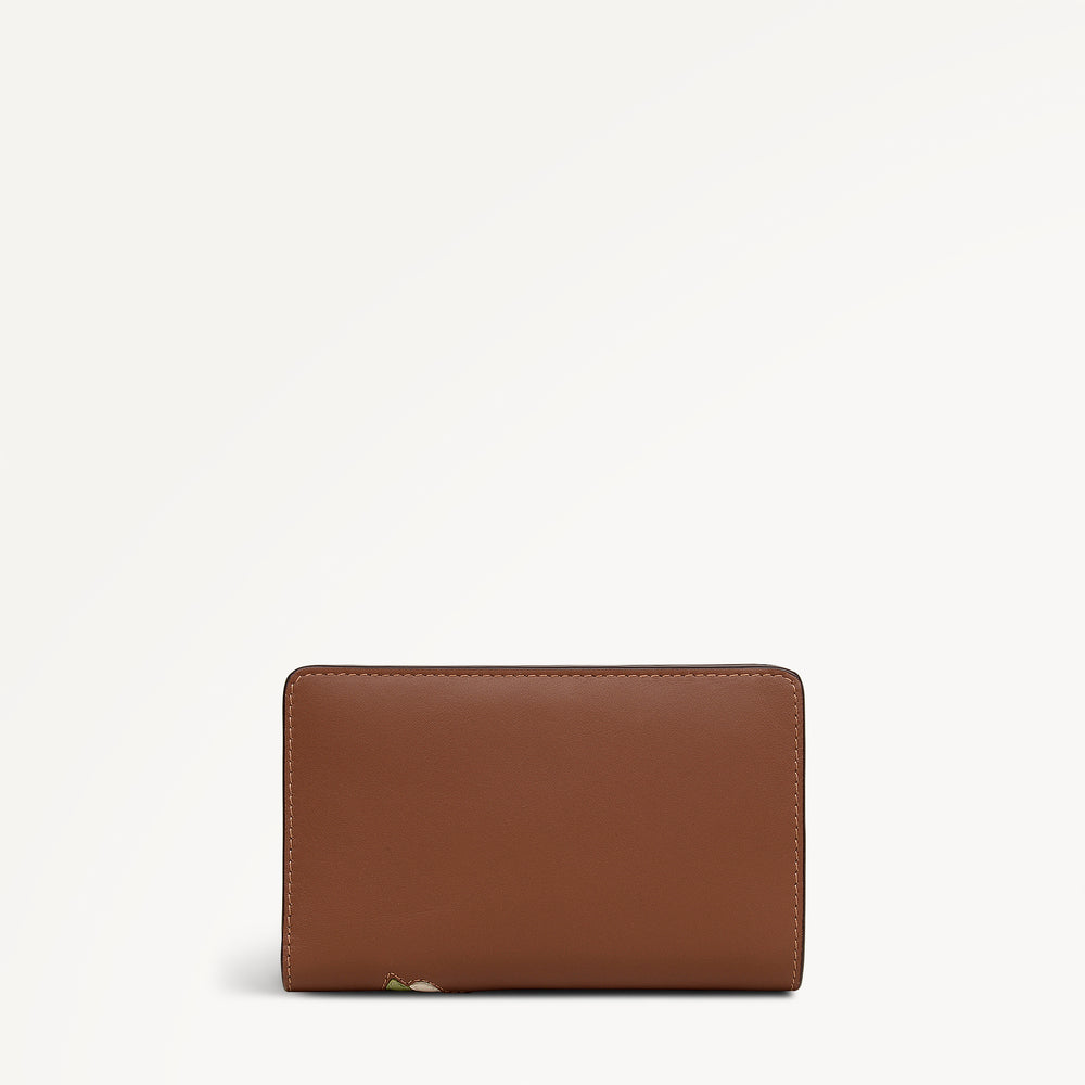 Floral Medium Bifold Purse Cognac - 113209