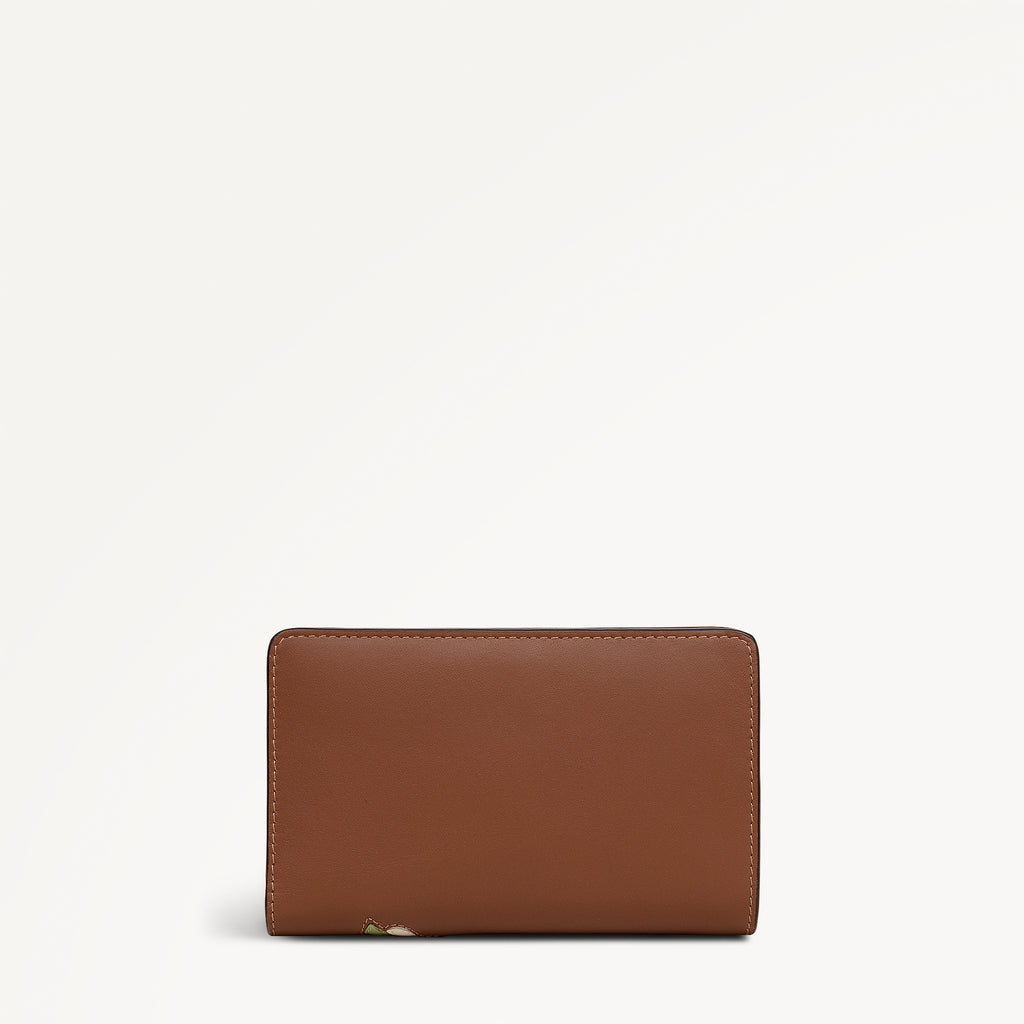 Floral Medium Bifold Purse Cognac - 113209