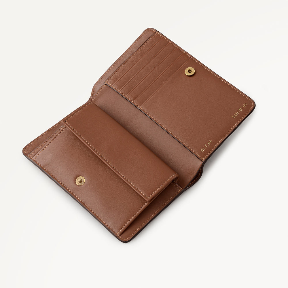 Floral Medium Bifold Purse Cognac - 113209