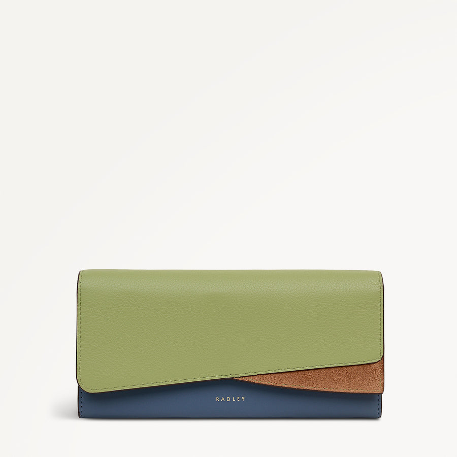 The Kensal - Colourblock Large Flapover Purse Utility - 113212