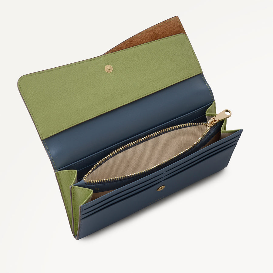 The Kensal - Colourblock Large Flapover Purse Utility - 113212