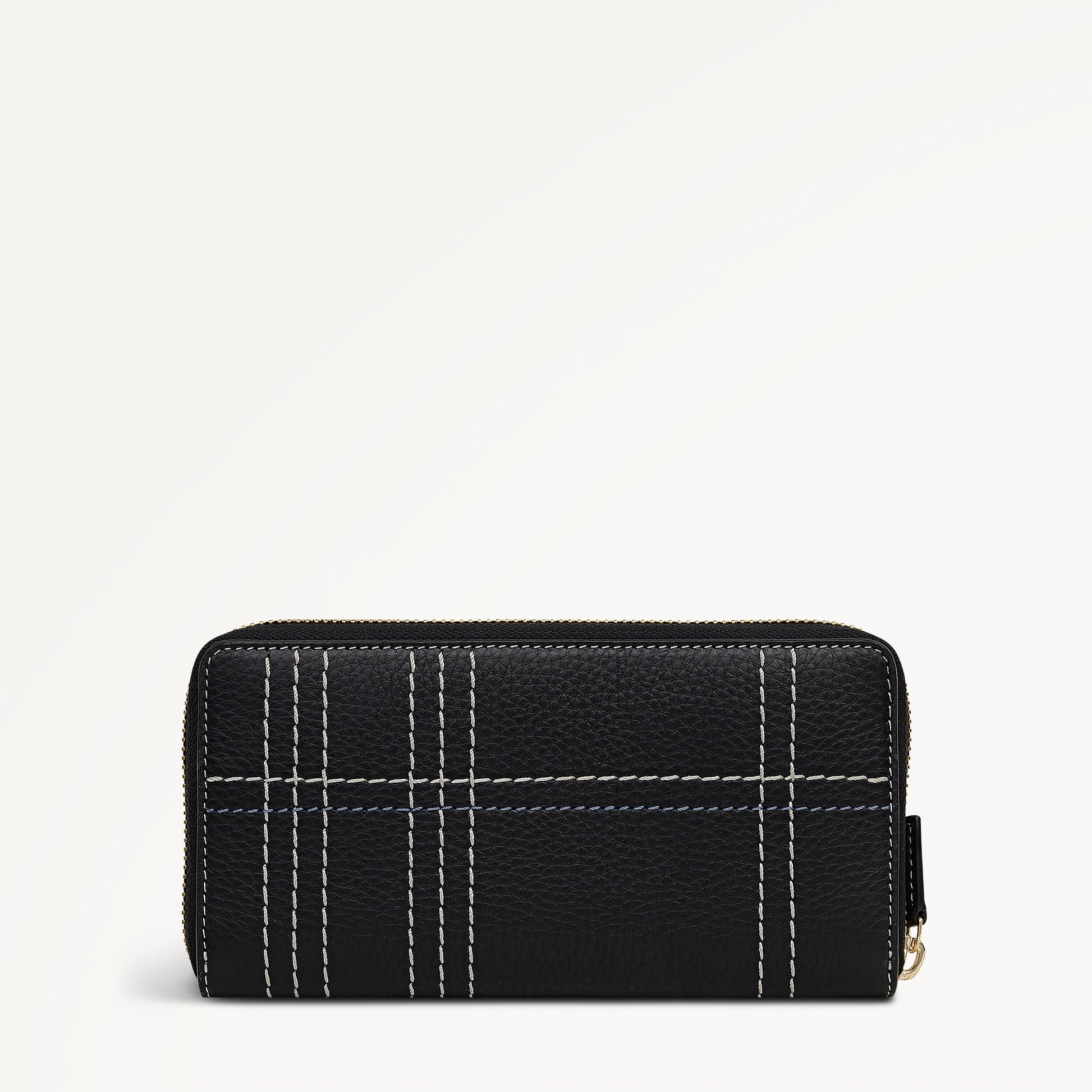 Calvert Way - Check Large Zip Around Wallet Black - 113214