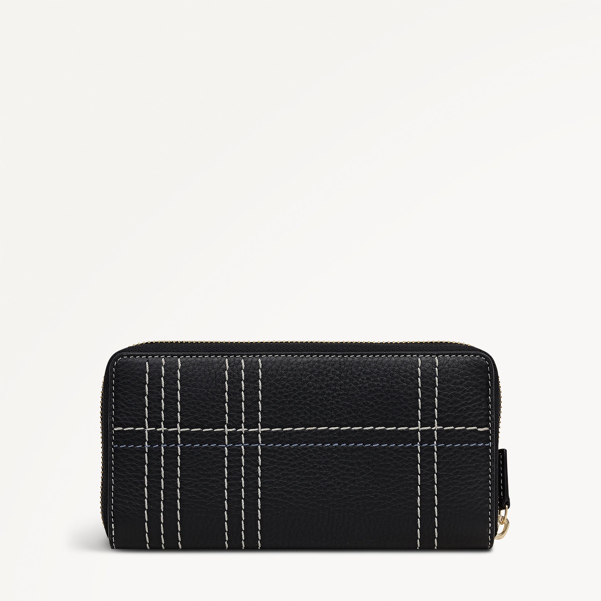 Calvert Way - Check Large Zip Around Purse Black - 113214