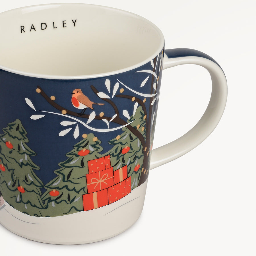 An Ice Day Ceramic Mug in Dark Teal - 113231