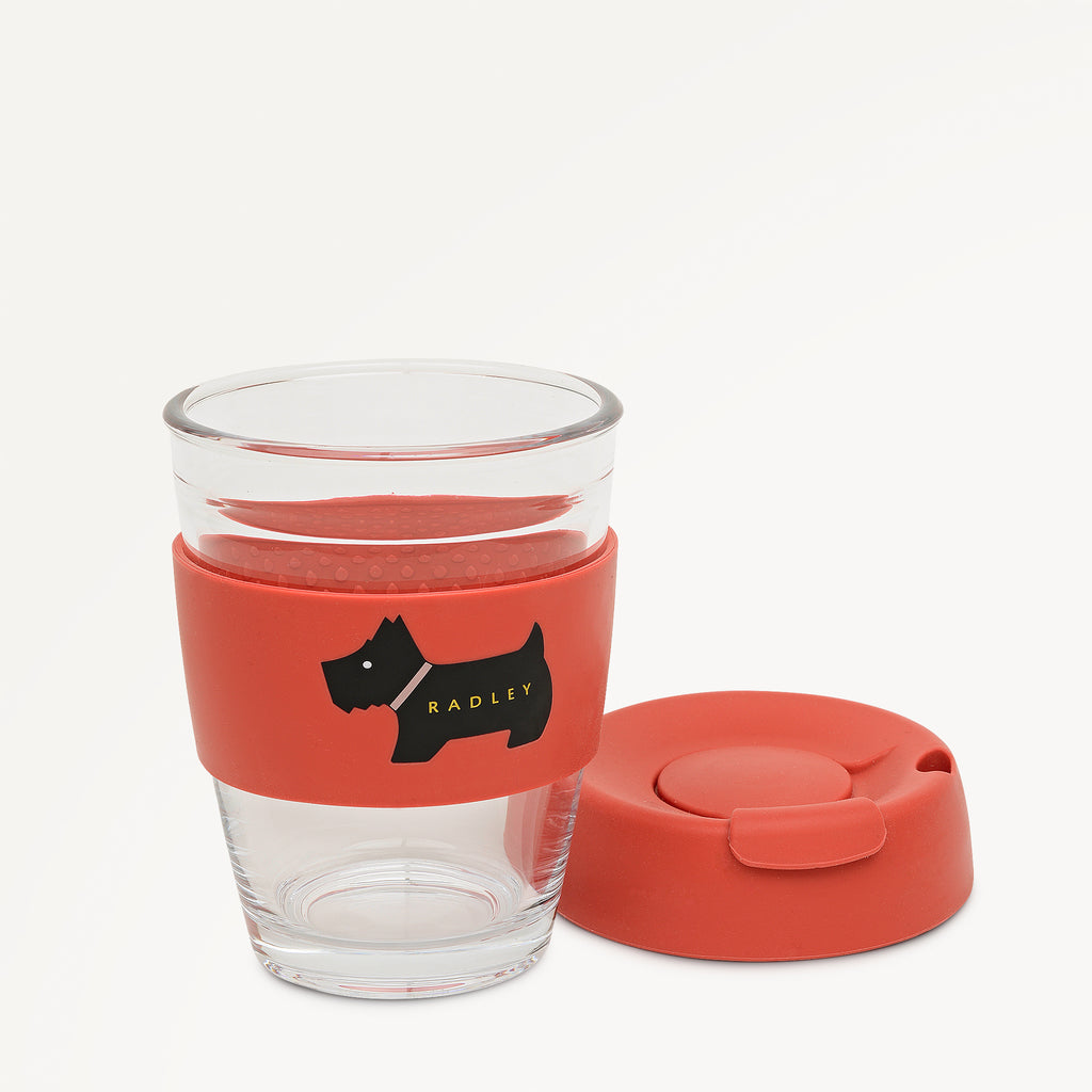 Heritage Radley Glass Carry Cup in Poinsettia - 113232