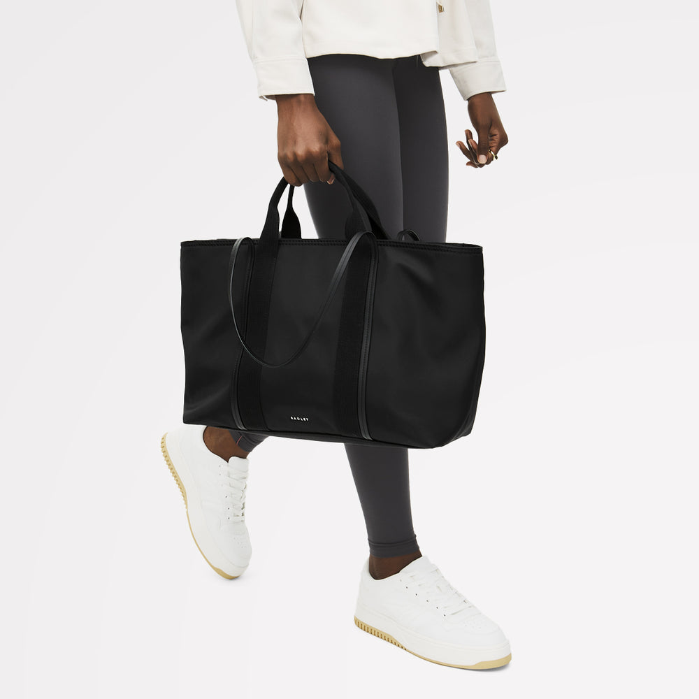 Halley Row Large Ziptop Tote Black - 113234