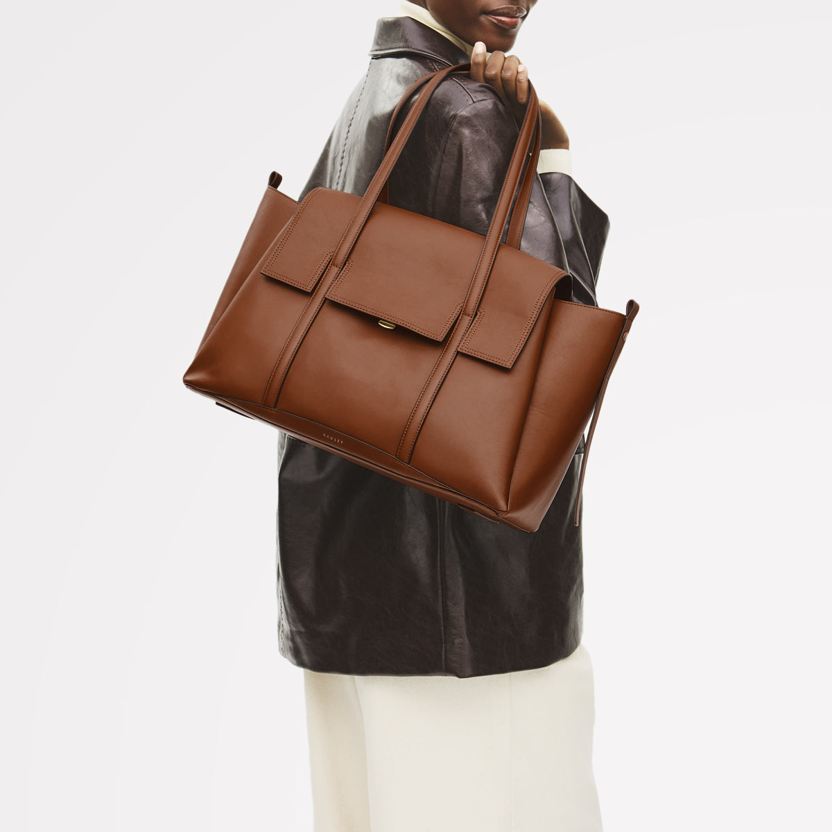 Cognac Large Flapover Shoulder Bag | The Chancery SS26 | Radley London