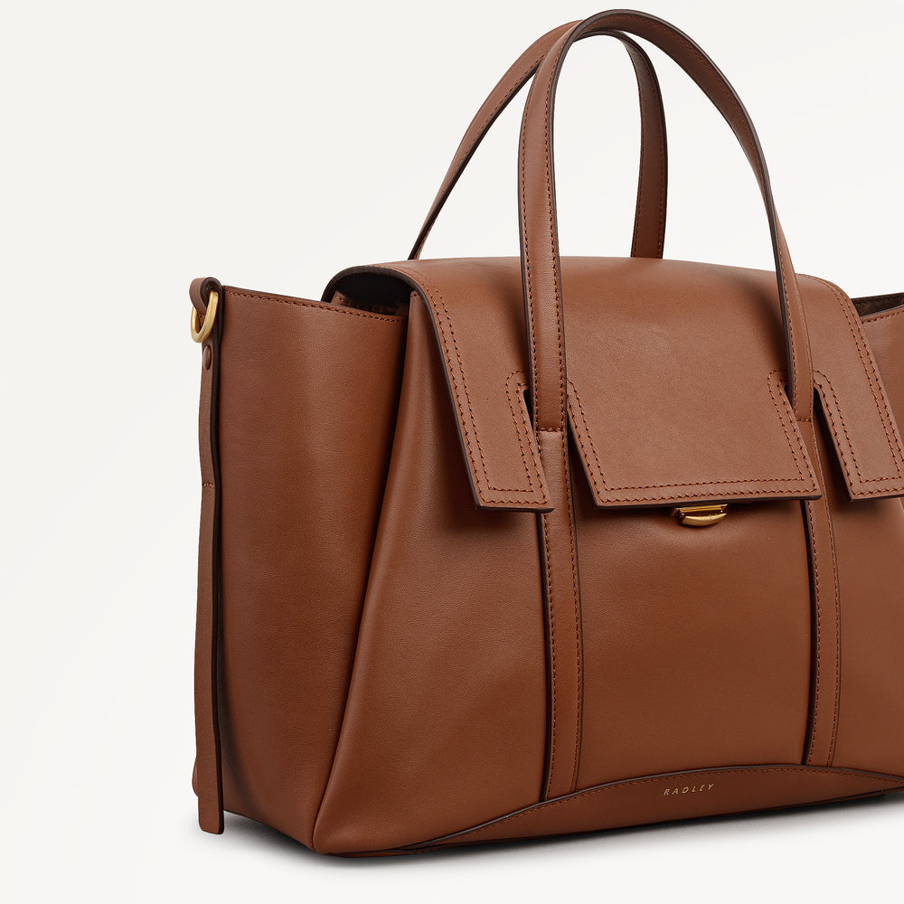 The Chancery Medium Flapover Grab Cognac - 113239