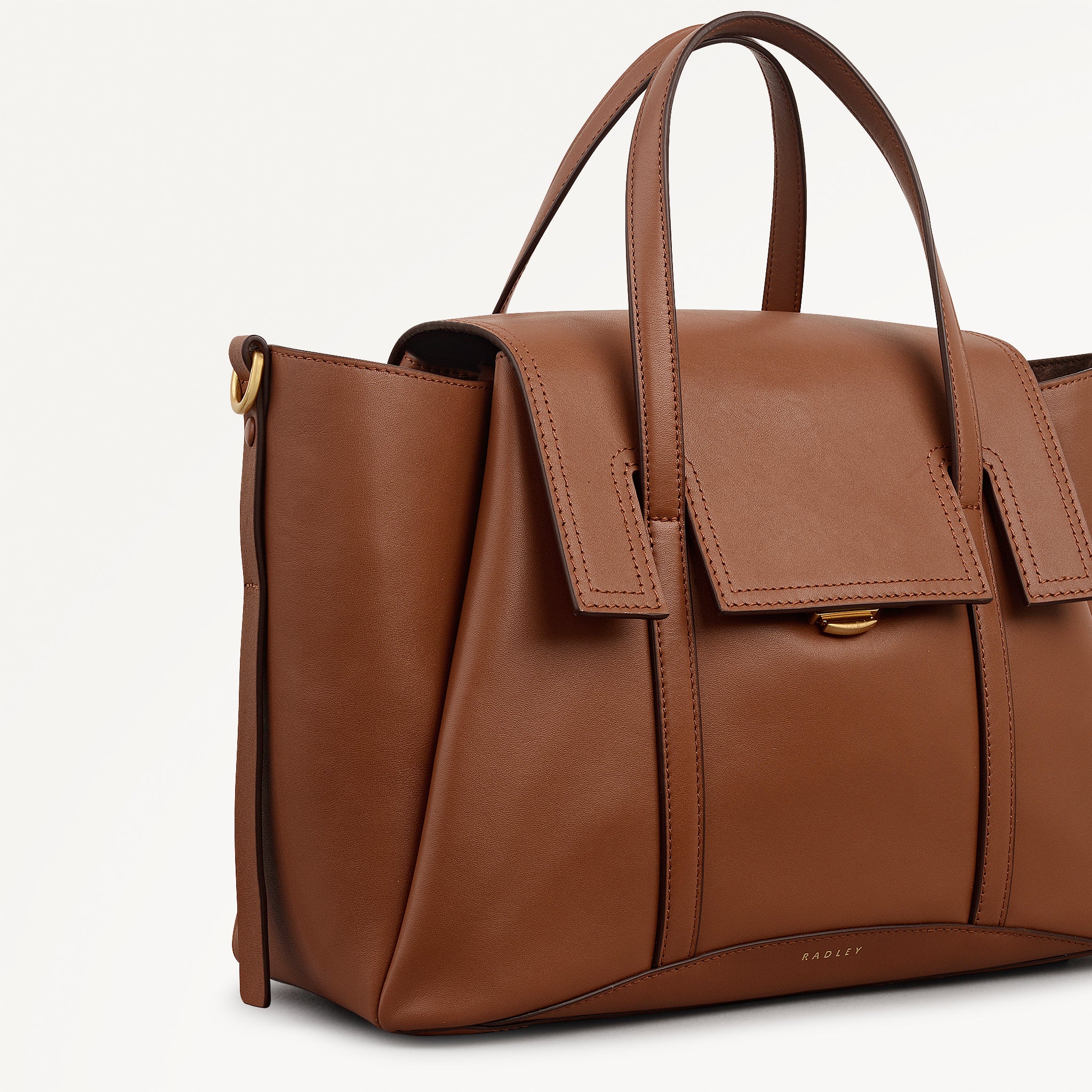 The Chancery Medium Flapover Grab Cognac - 113239