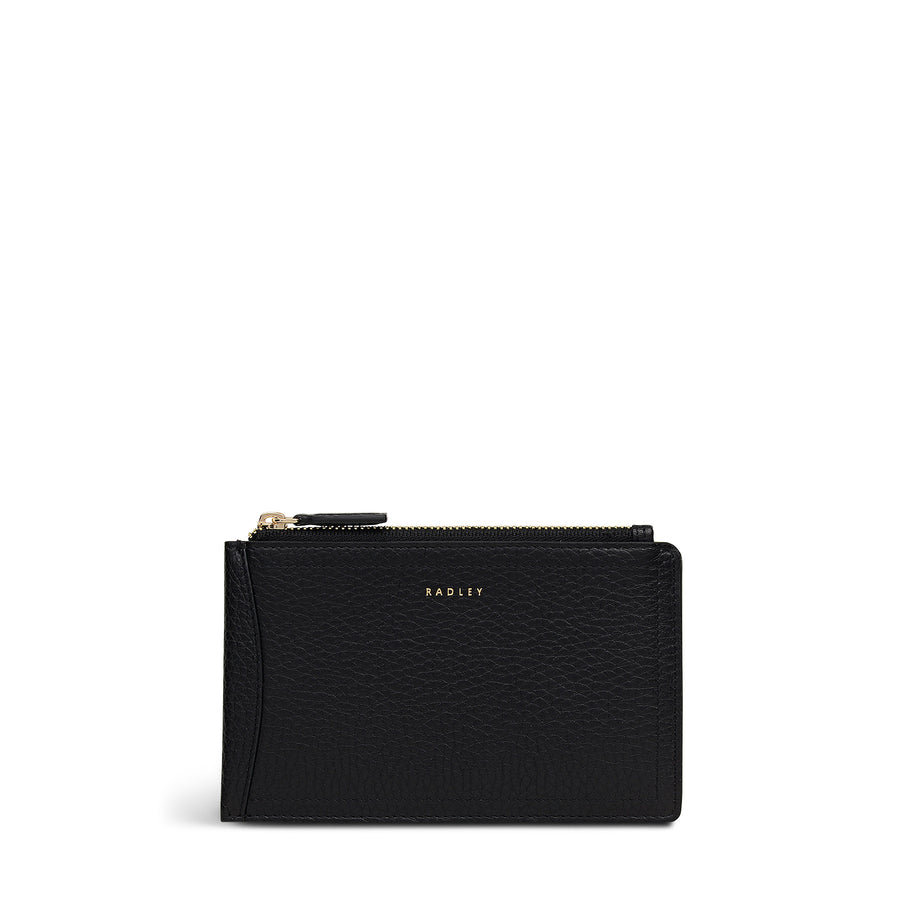 The Chancery Medium Zip Card & Coin Holder Black - 113242