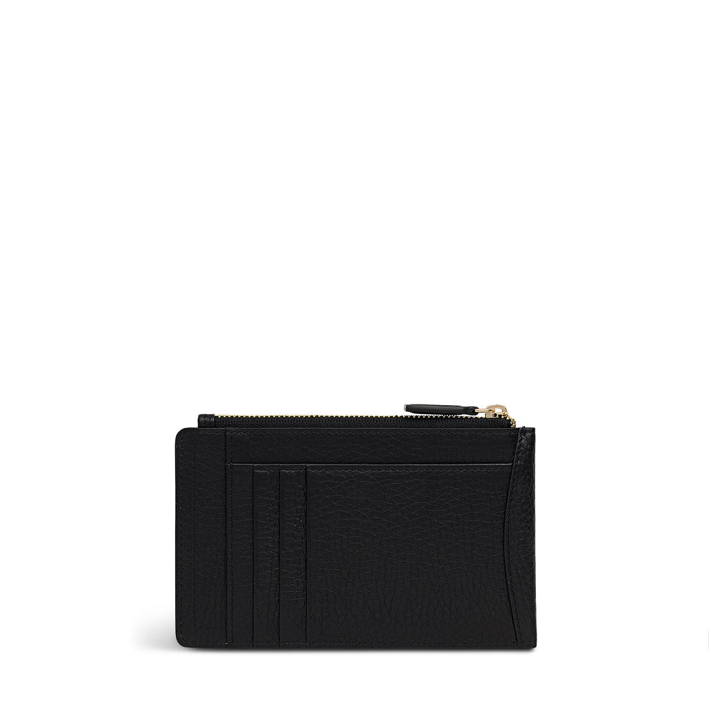 The Chancery Medium Zip Card & Coin Holder Black - 113242