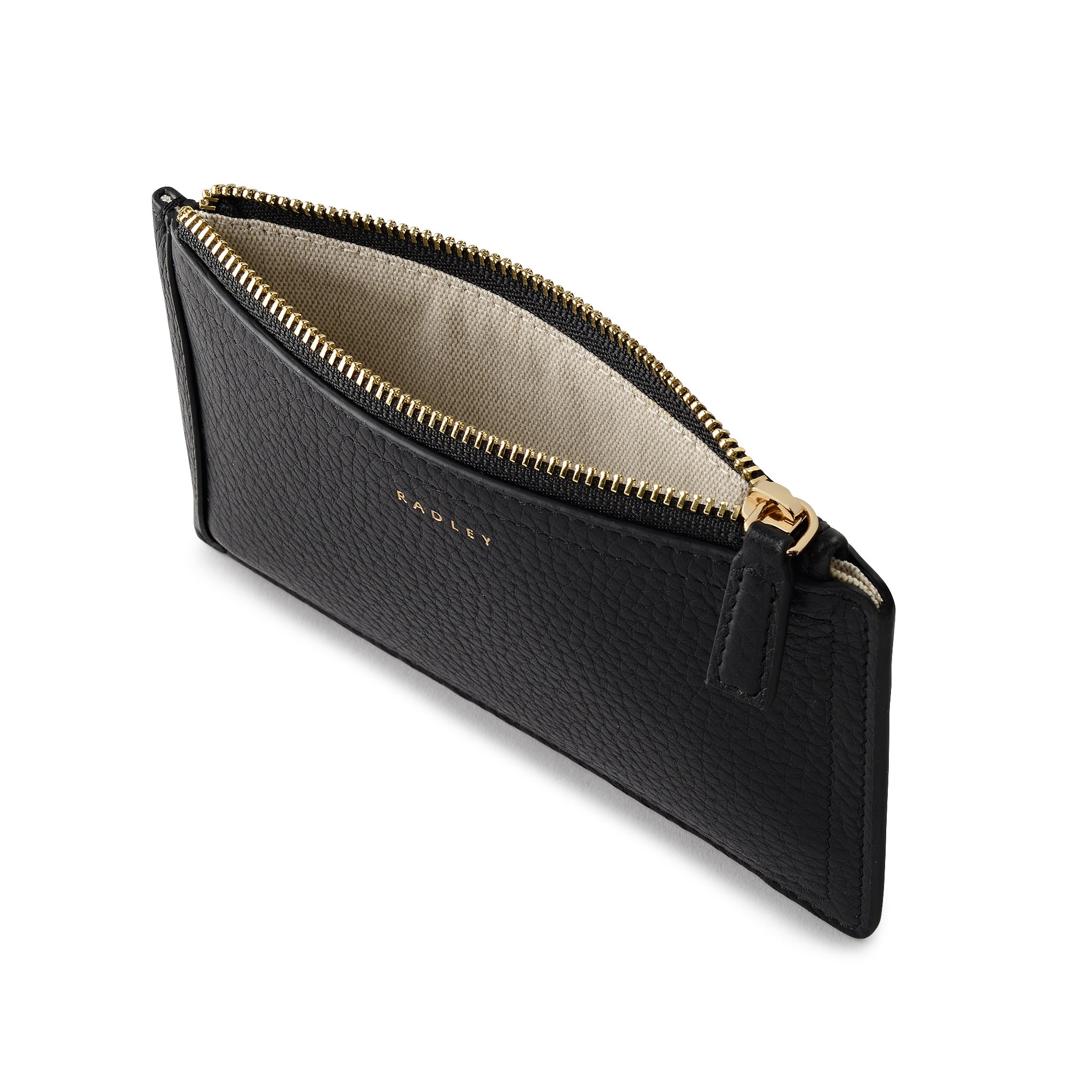The Chancery Medium Zip Card & Coin Holder Black - 113242