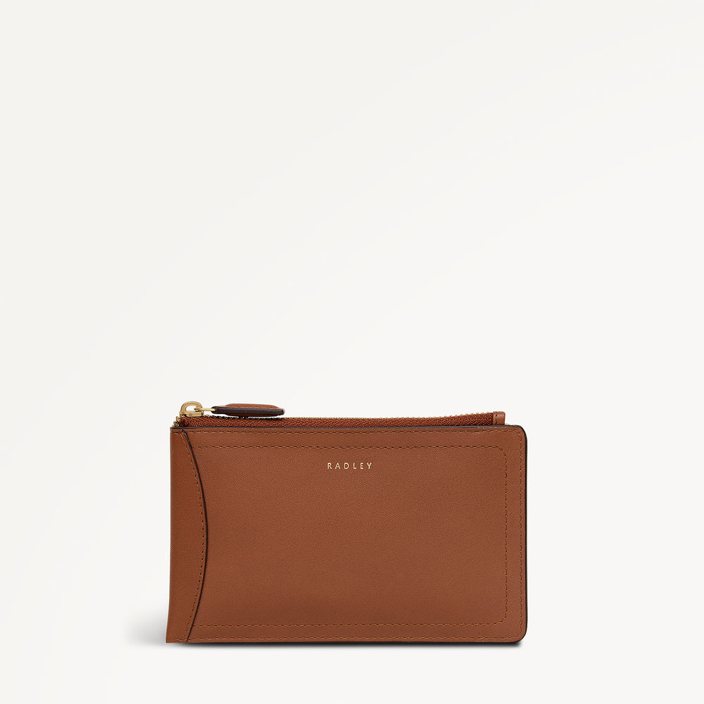 THE CHANCERY MEDIUM ZIP CARD & COIN HOLDER COGNAC - 113244