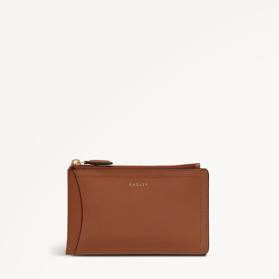 THE CHANCERY MEDIUM ZIP CARD & COIN HOLDER COGNAC - 113244