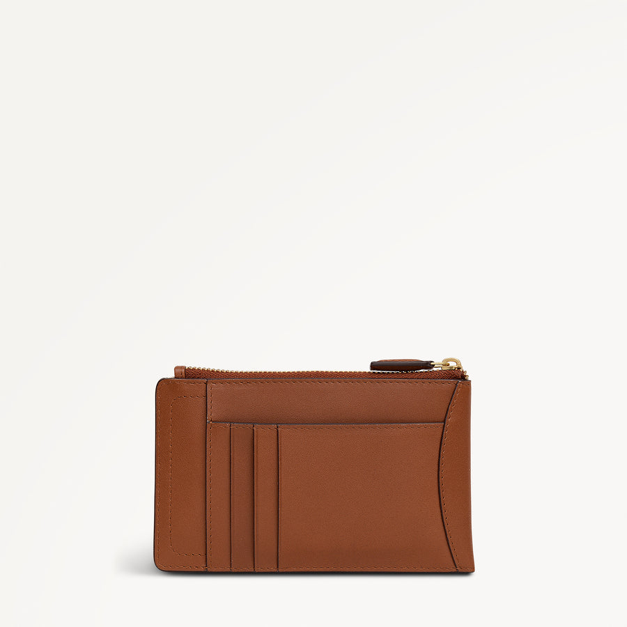 THE CHANCERY MEDIUM ZIP CARD & COIN HOLDER COGNAC - 113244