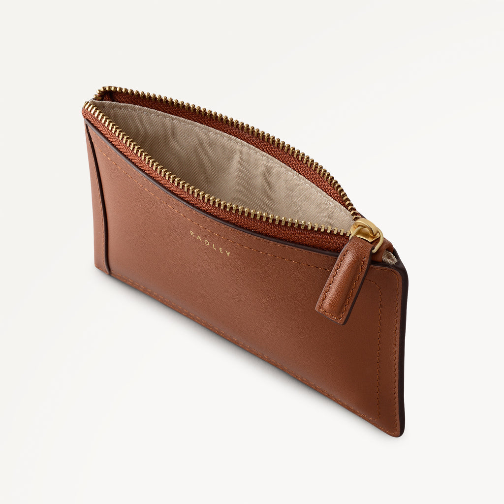 THE CHANCERY MEDIUM ZIP CARD & COIN HOLDER COGNAC - 113244