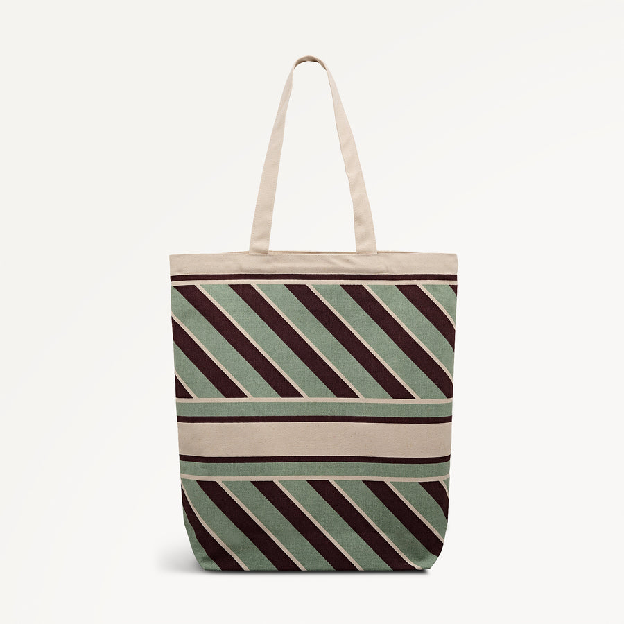 Radley Diagonal Stripe Extra Large Open Top Tote Pistachio - 113259