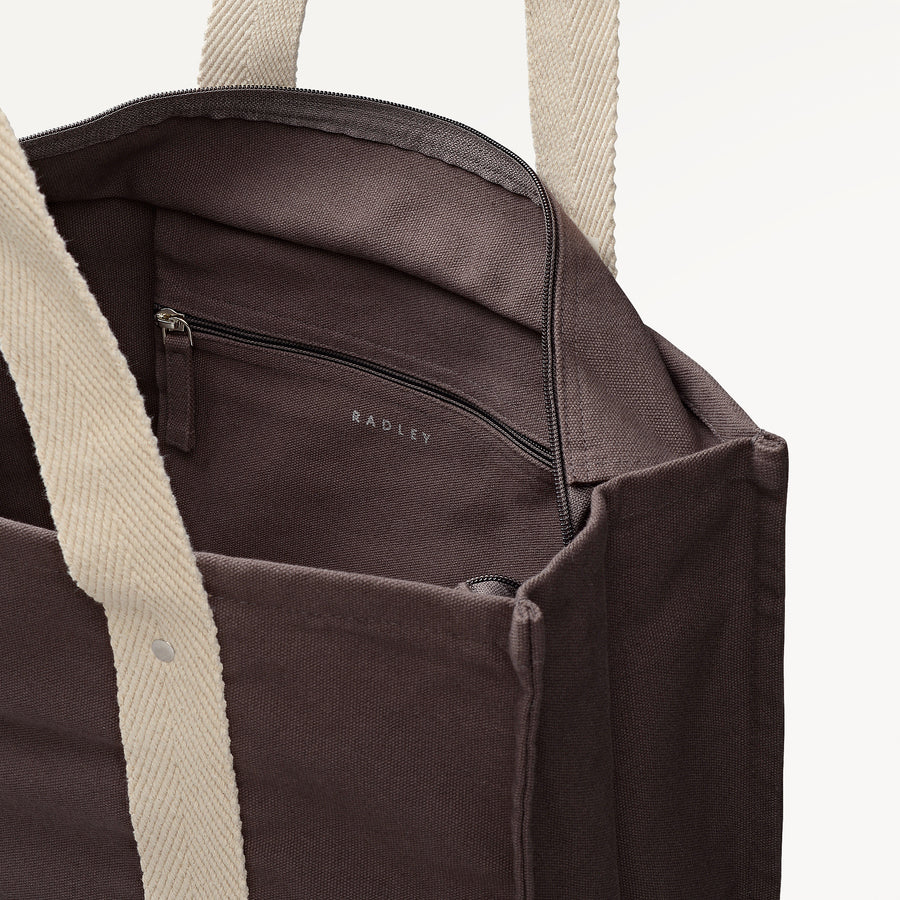 Bourdon Place Large Ziptop Tote Coffee - 113266