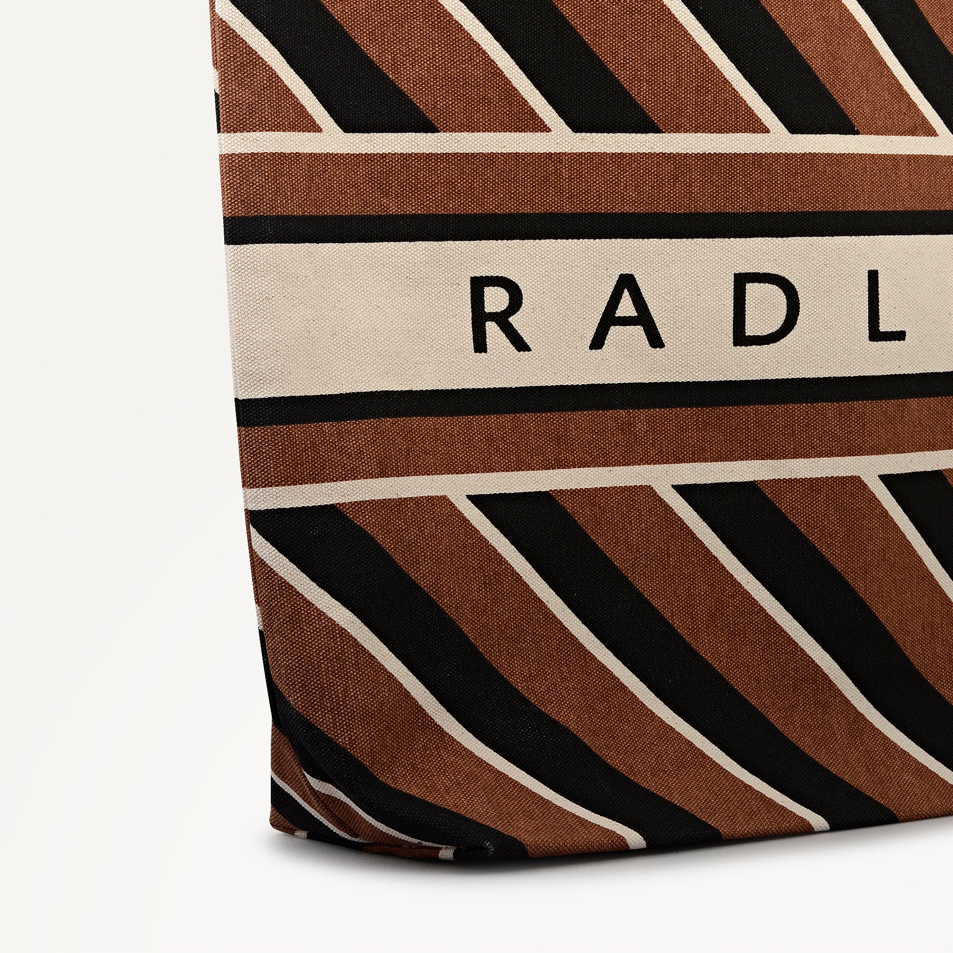 Radley Diagonal Stripe Extra Large Open Top Tote Cognac - 113267