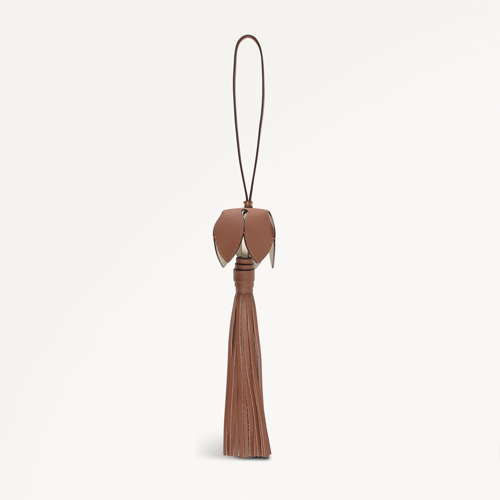FLOWER LANE SMALL BAG CHARM COGNAC
