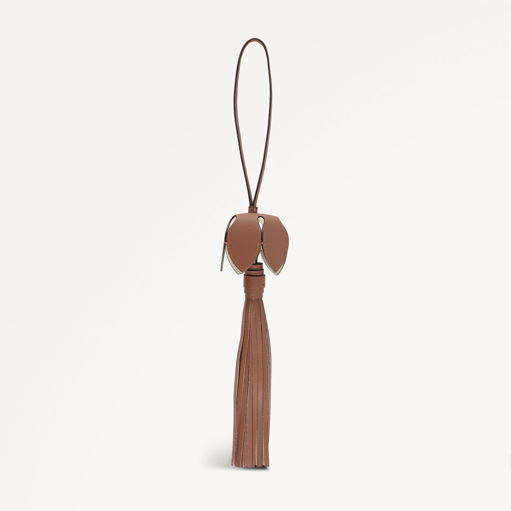 FLOWER LANE SMALL BAG CHARM COGNAC
