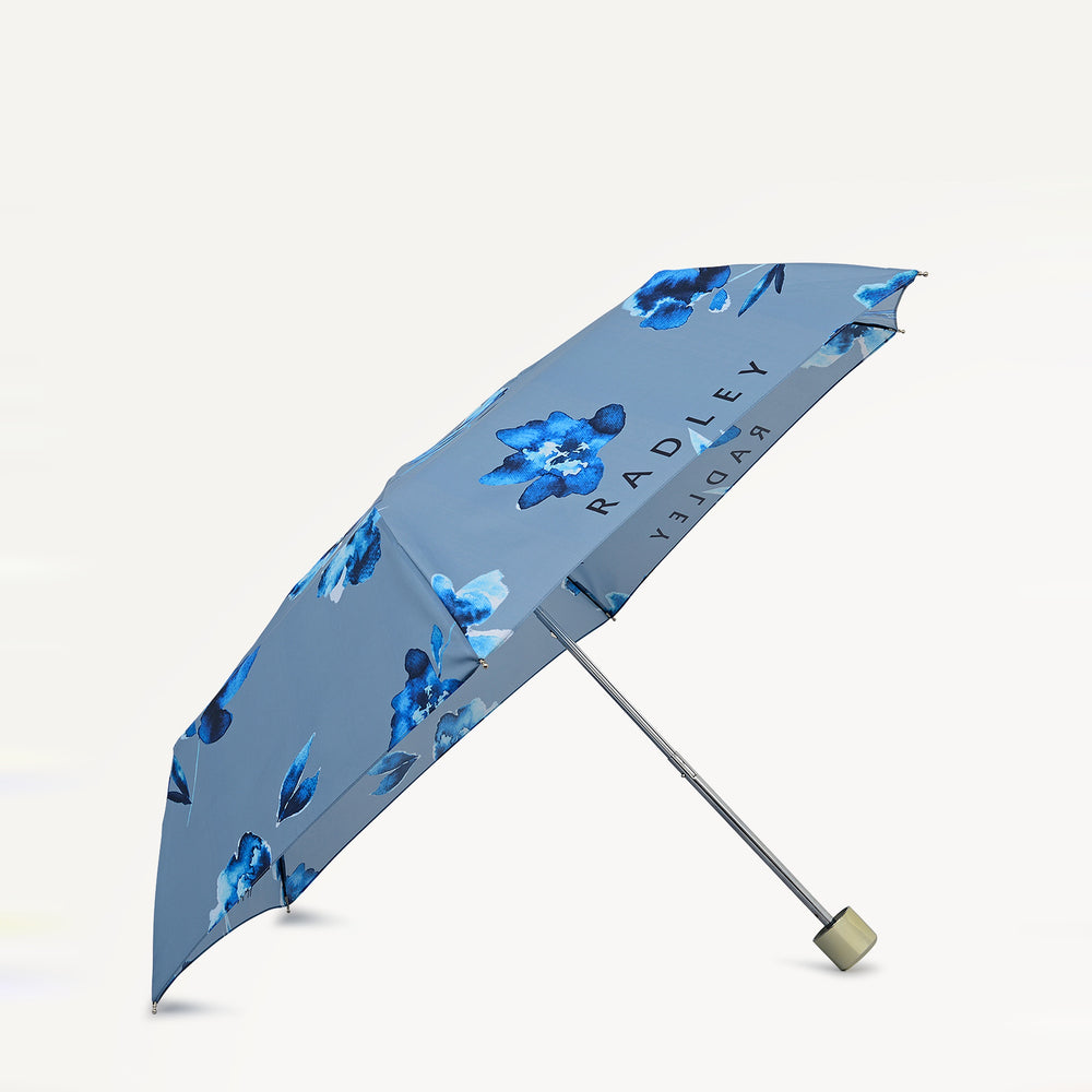 Painterly Floral Responsible Handbag Umbrella Denim - 113273