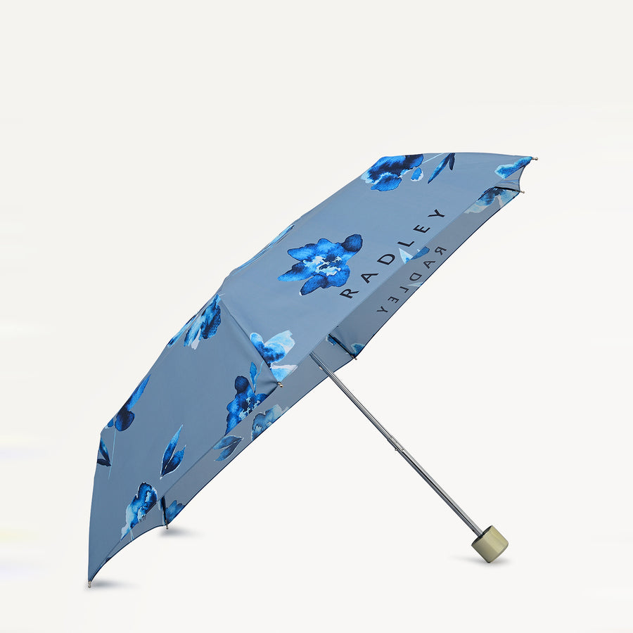 Painterly Floral Responsible Handbag Umbrella Denim - 113273