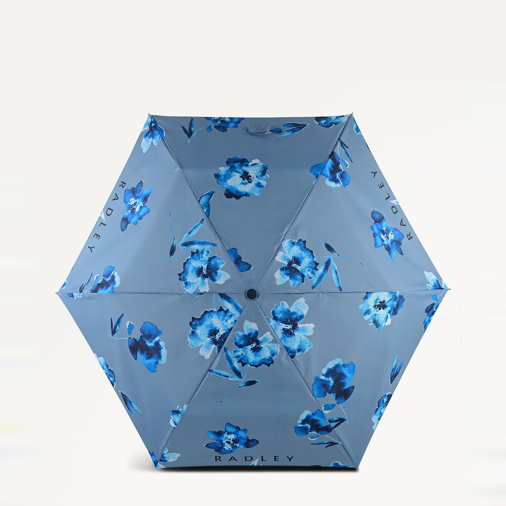 Painterly Floral Responsible Handbag Umbrella Denim - 113273