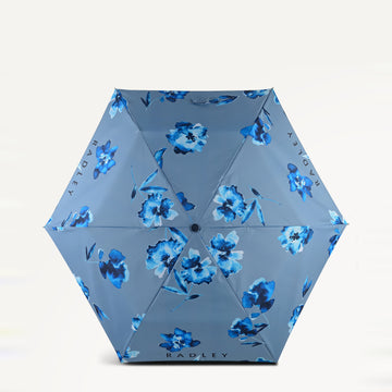 Painterly Floral Responsible Handbag Umbrella Denim - 113273