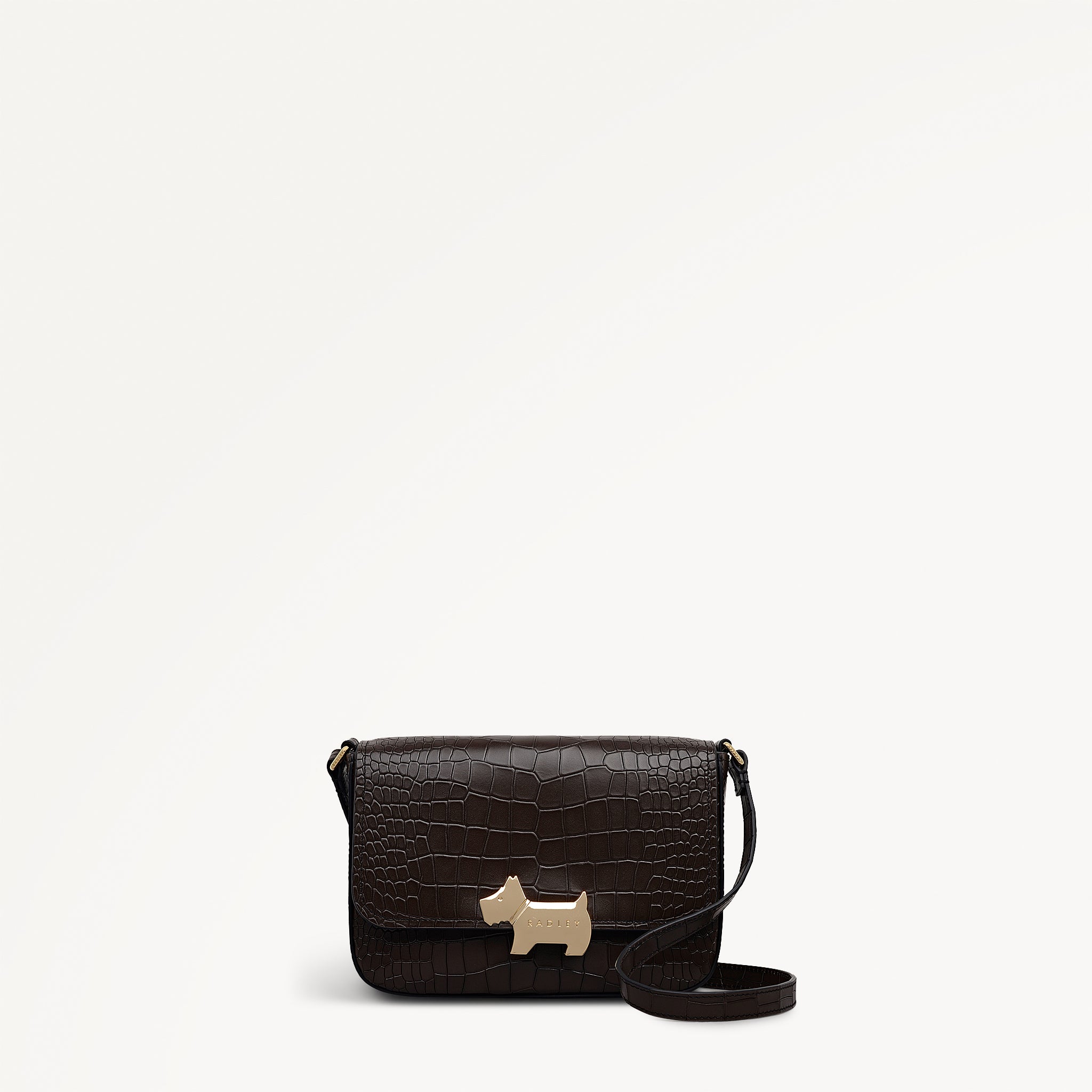 Percy Grove - Faux Croc Medium Flapover Cross Body - OHF12501