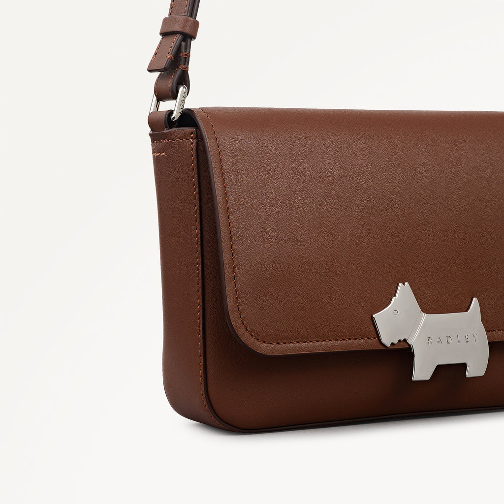 Percy Grove Medium Flapover Cross Body Cherrywood - 113282