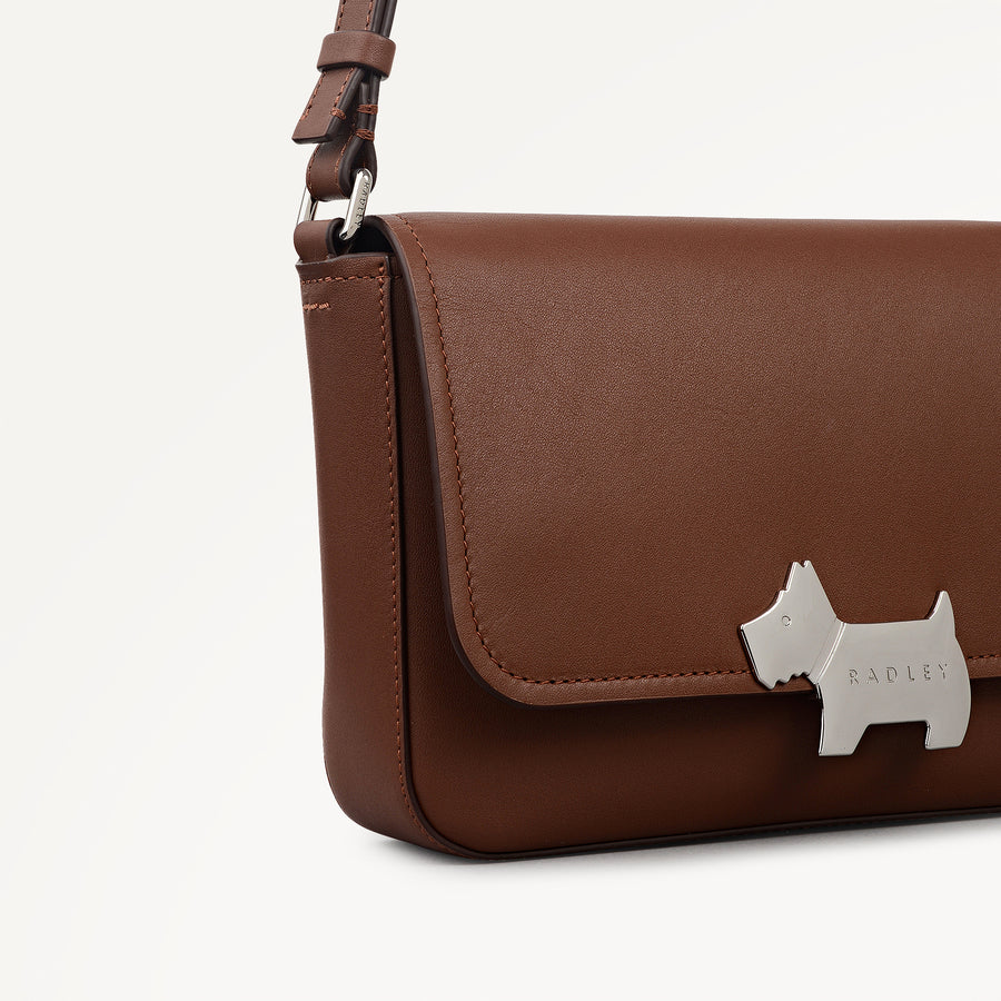 Percy Grove Medium Flapover Cross Body Cherrywood - 113282