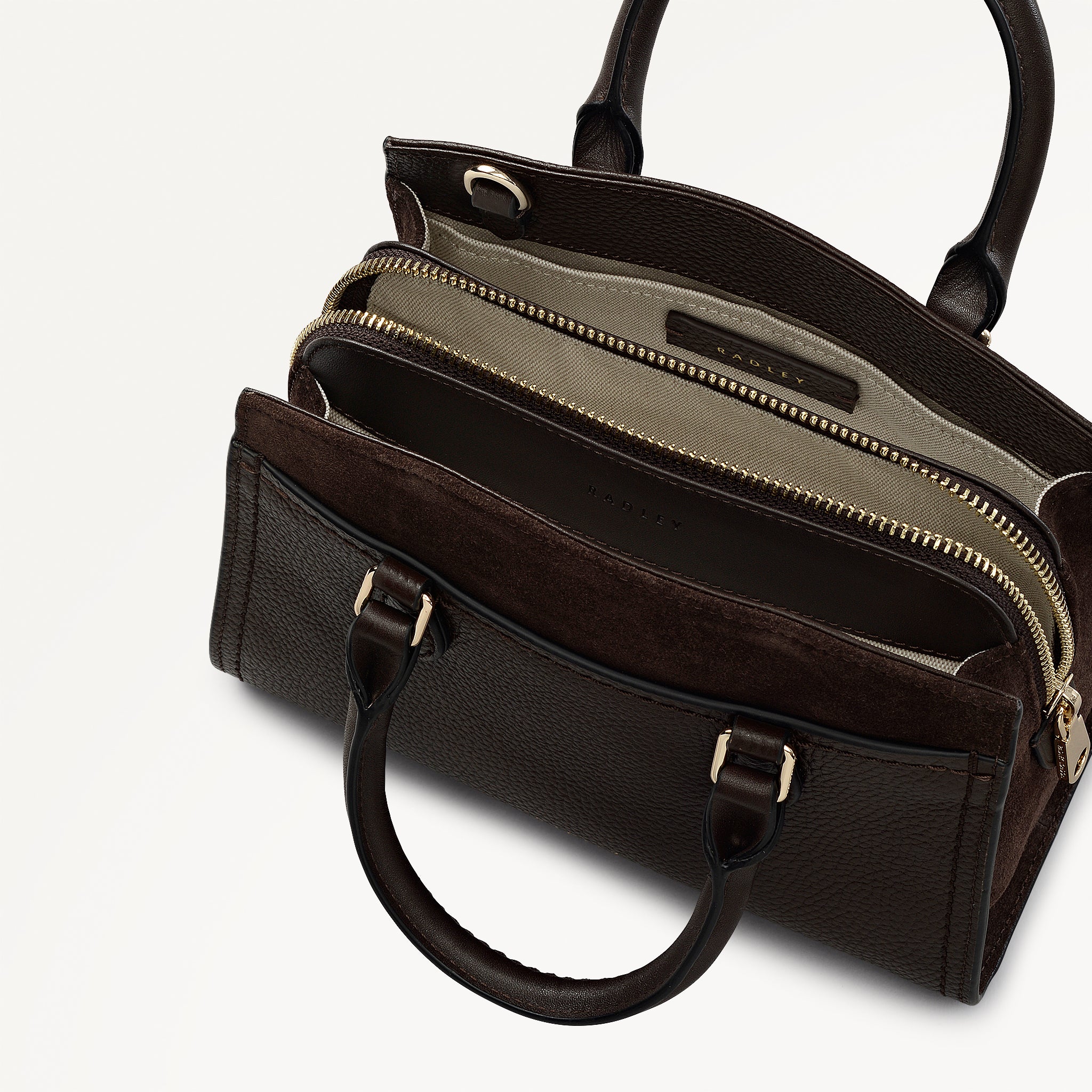 Dark Oak Mini Zip Around Grab Bag | Portland Way SS26 | Radley London