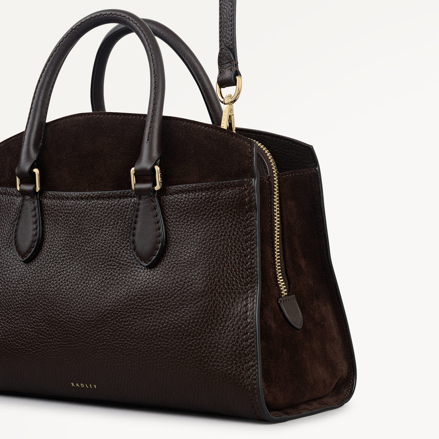 Portland Way Medium Zip Around Grab Dark Oak - 113295