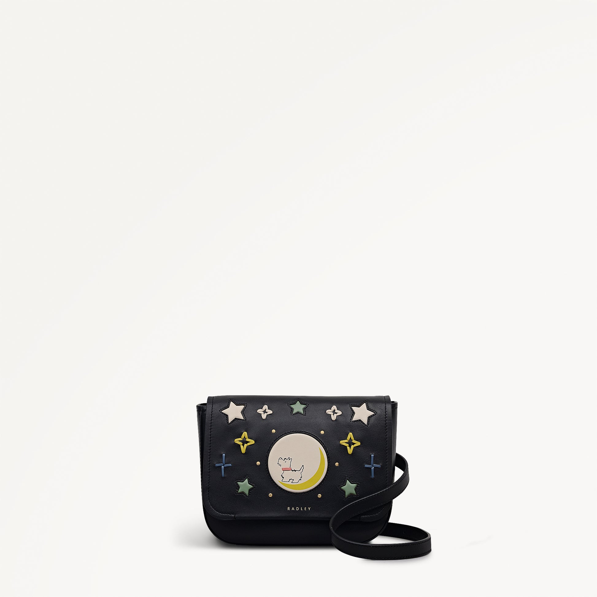 To The Moon Small Flapover Cross Body Black - 113297